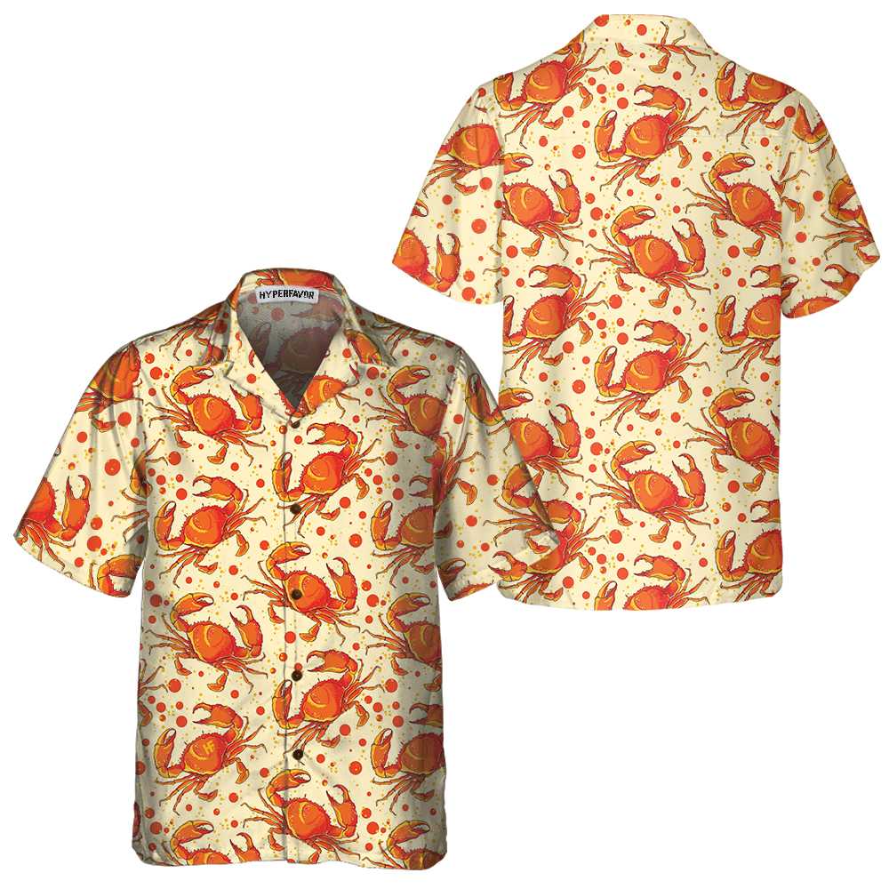 Red Crab Seamless Pattern Hawaiian Shirt Unique Crab Shirt Crab Print Shirt 1.jpg