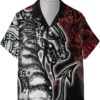Red Tattoo Dragon Hawaiian Shirt Red Light Chinese Dragon Shirt 4.jpg