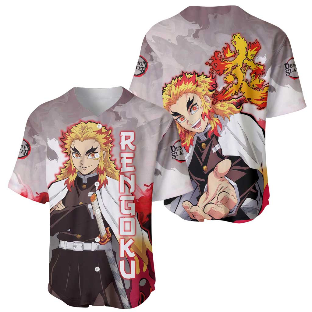 Rengoku Kyoujurou Demon Slayer Baseball Jersey Anime 1