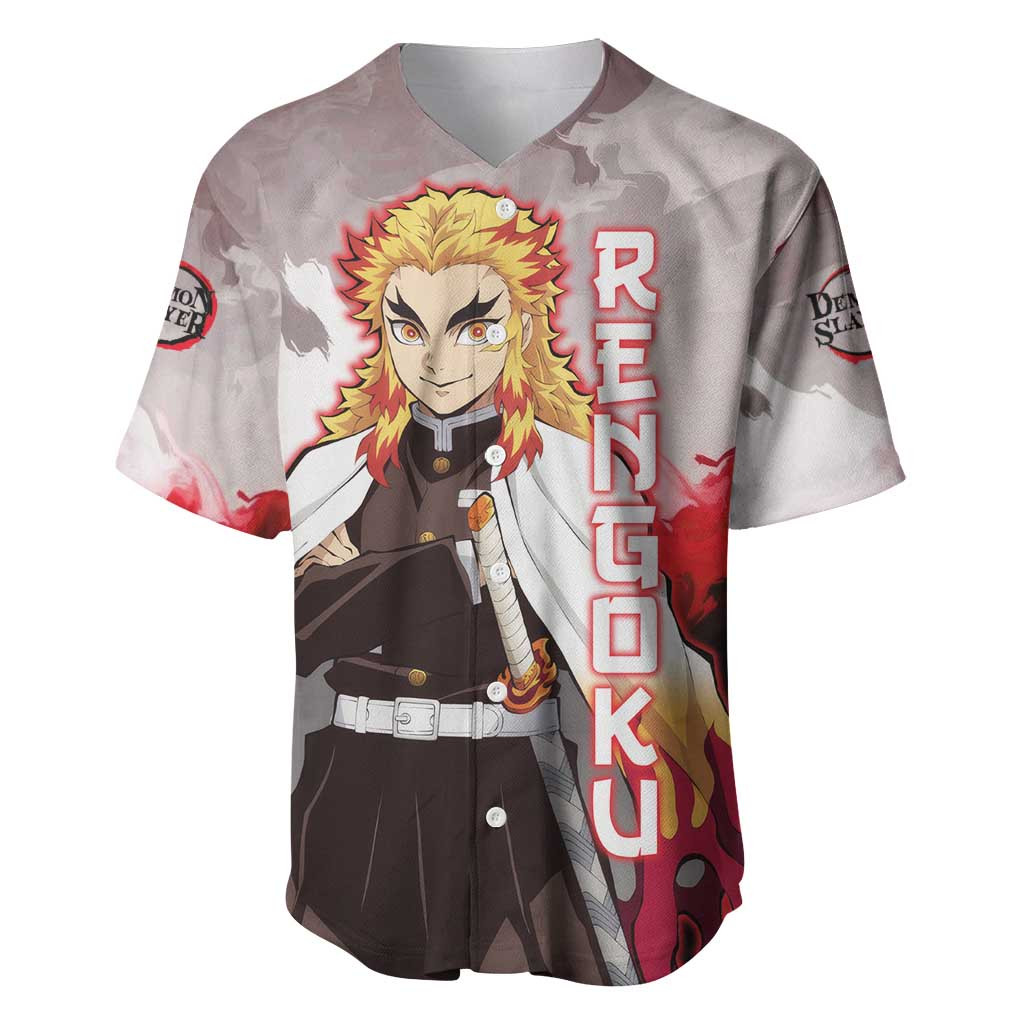 Rengoku Kyoujurou Demon Slayer Baseball Jersey Anime 2