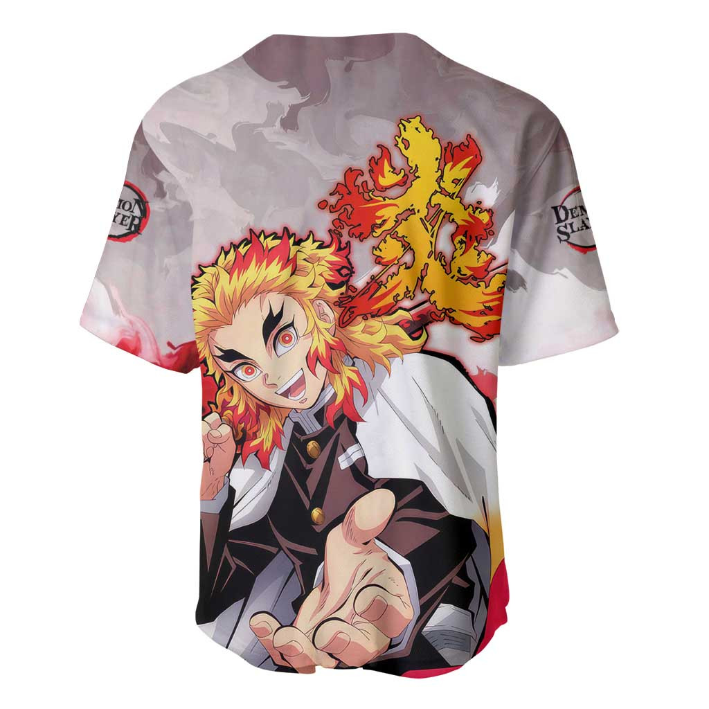 Rengoku Kyoujurou Demon Slayer Baseball Jersey Anime 3