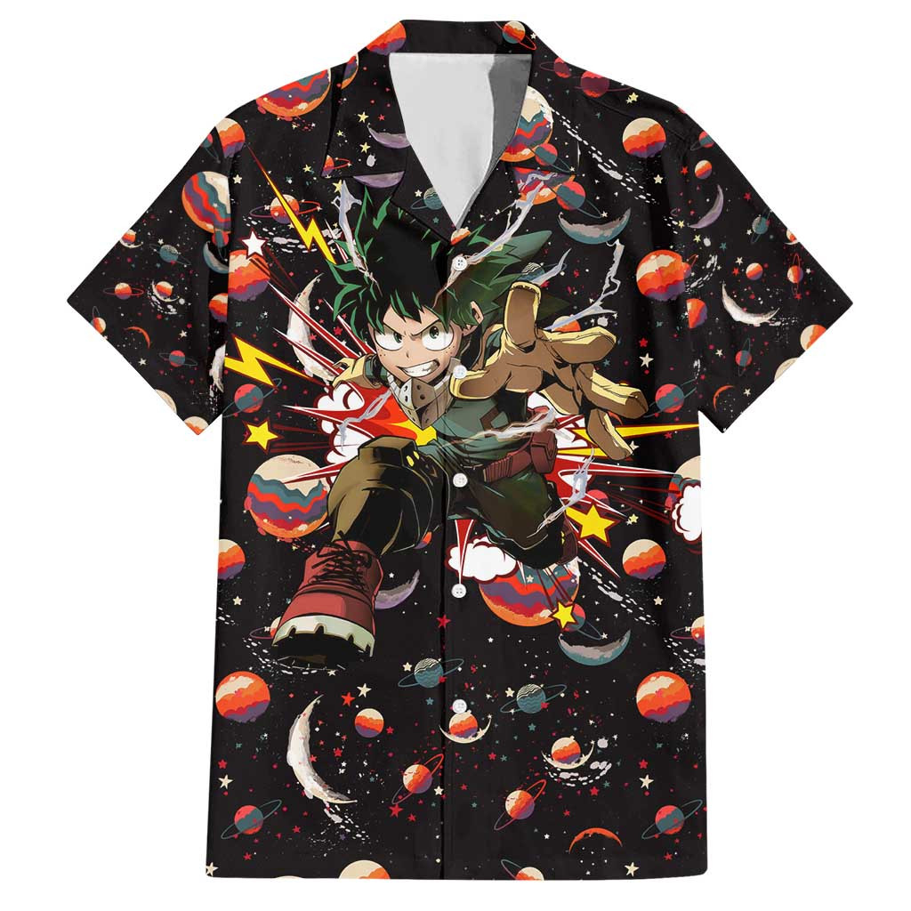 Retro Universe Deku My Hero Academia Hawaiian Shirt Anime Mid Cosmic Pattern 1.jpg