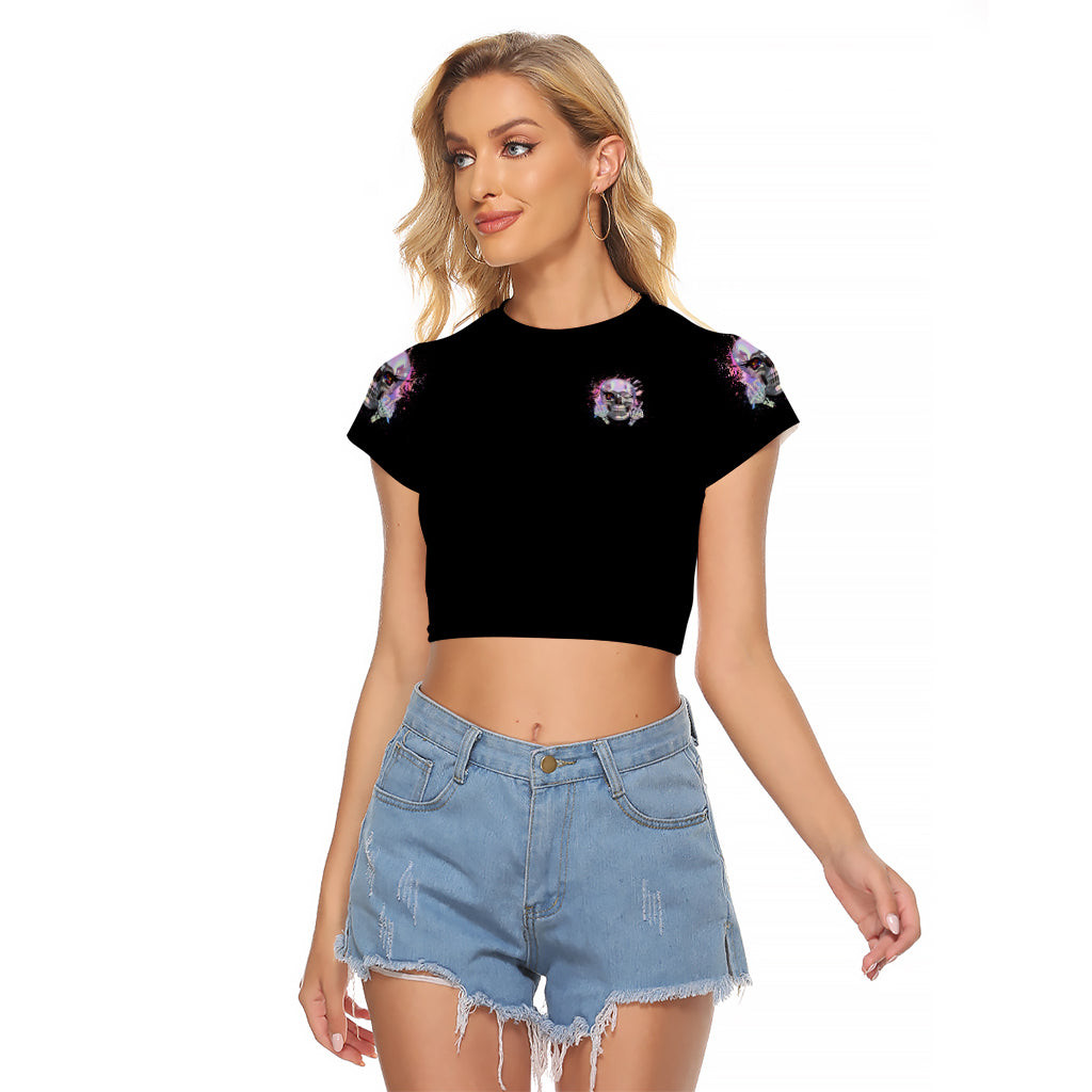 Rock Paper Throat Punch I Win Raglan Cropped T Shirt 1