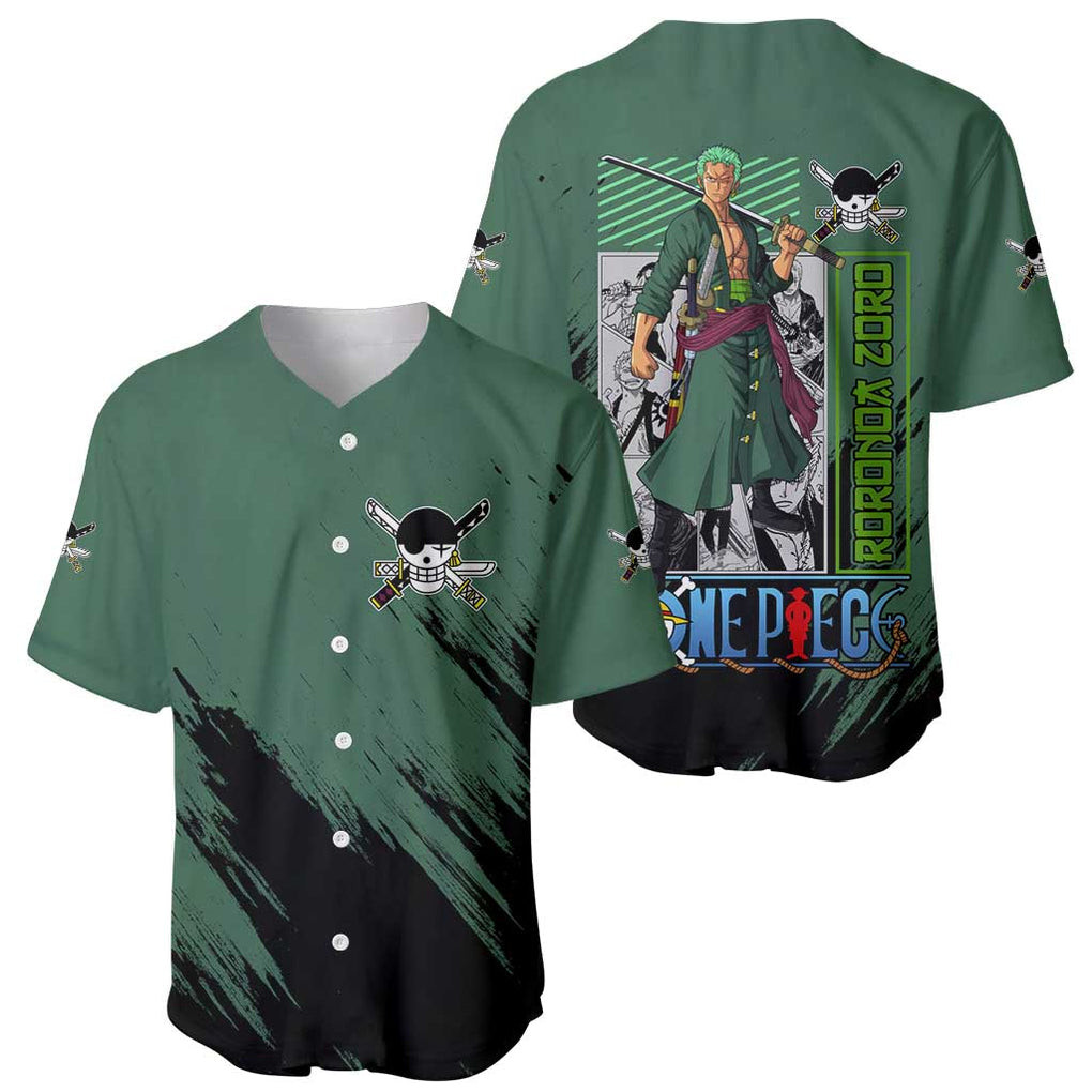 Roronoa Zoro Mix Manga One Piece Baseball Jersey Anime 1