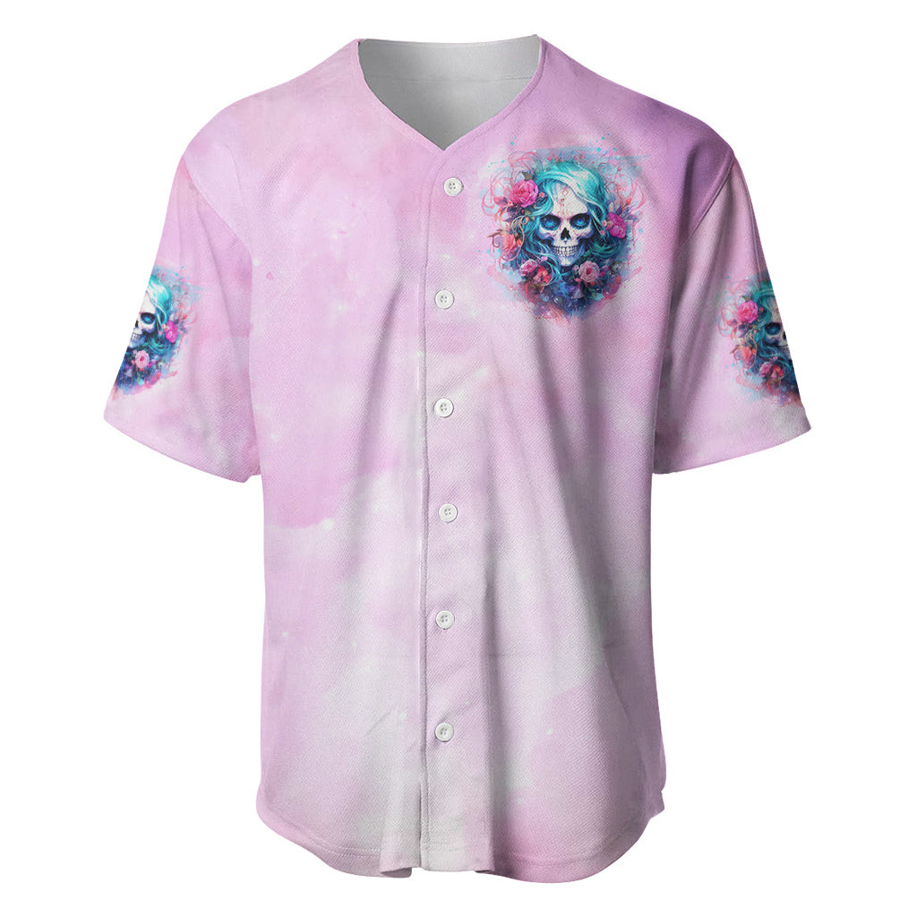 Rose Skull Baseball Jersey Bullshit So The Bitch In Me Come Out To Play 3