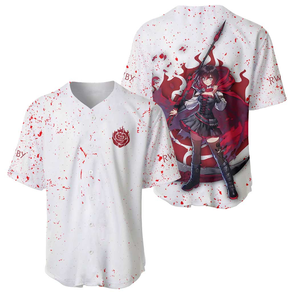 Ruby Rose RWBY Baseball Jersey Anime 1