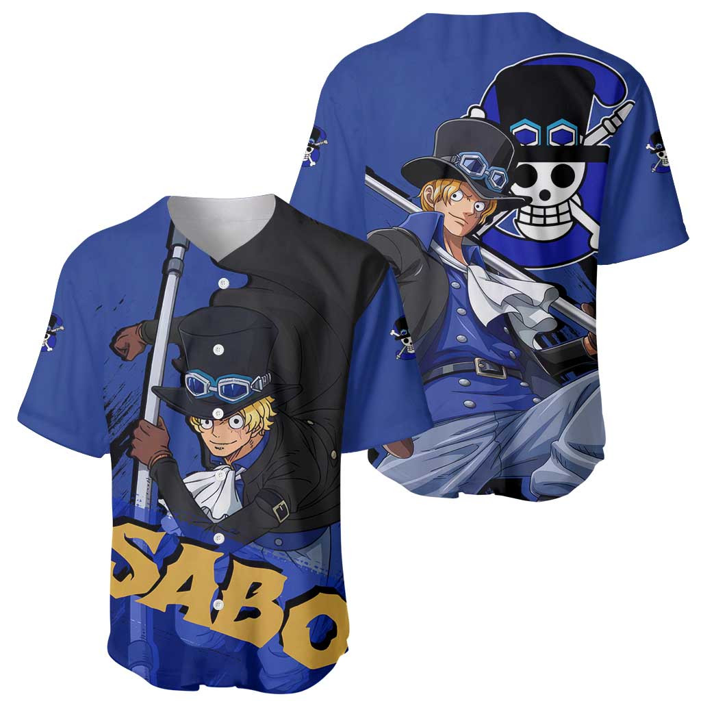 Sabo One Piece Baseball Jersey Anime 1