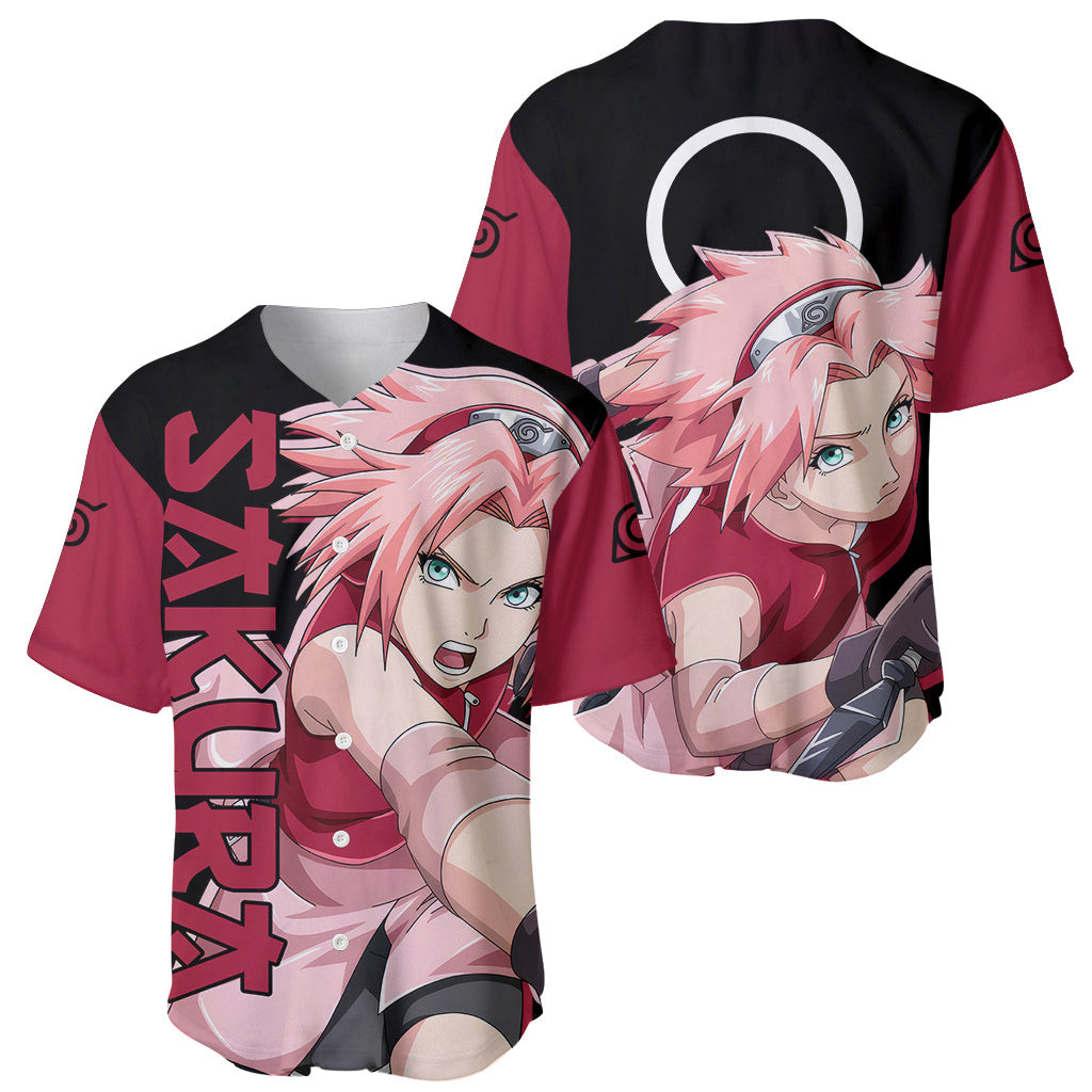Sakura Haruno Naruto Anime Baseball Jersey 1