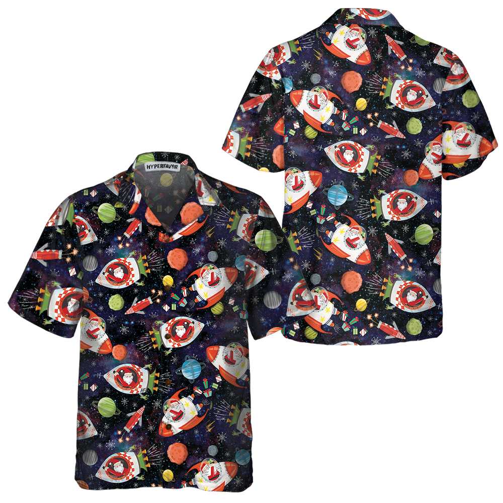Santa In Outer Space Hawaiian Shirt Funny Christmas Santa Shirt Gift For Christmas 1.jpg