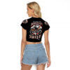 Satan Skull Raglan Cropped T Shirt Become The Monster And Show Your True Smile 1