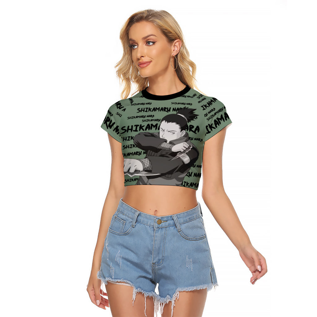 Shikamaru Nara Manga Raglan Cropped T Shirt 1