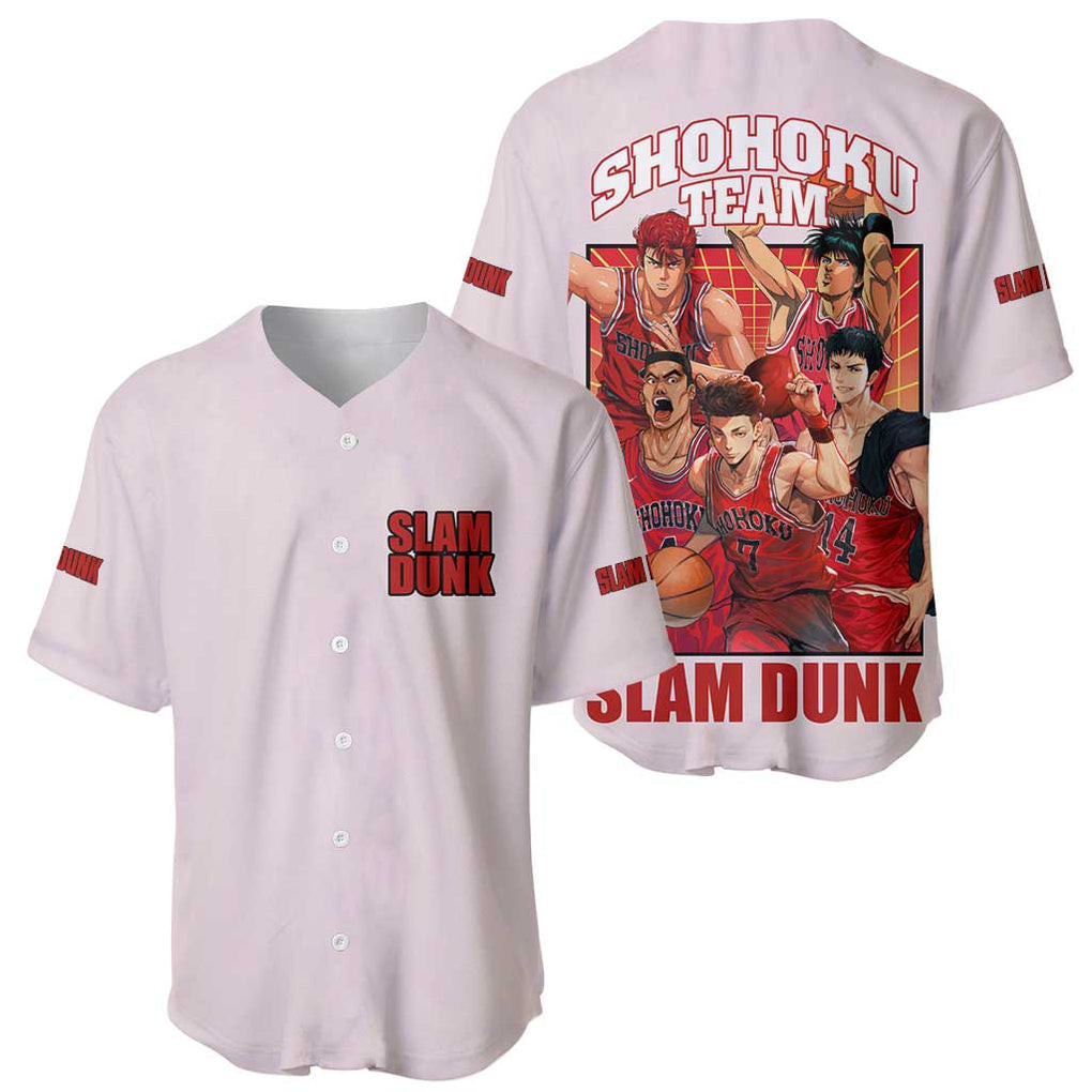 Shohoku Team Slam Dunk Baseball Jersey Anime 1