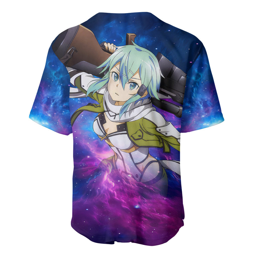 Sinon Baseball Jersey Sword Art Galaxy 3