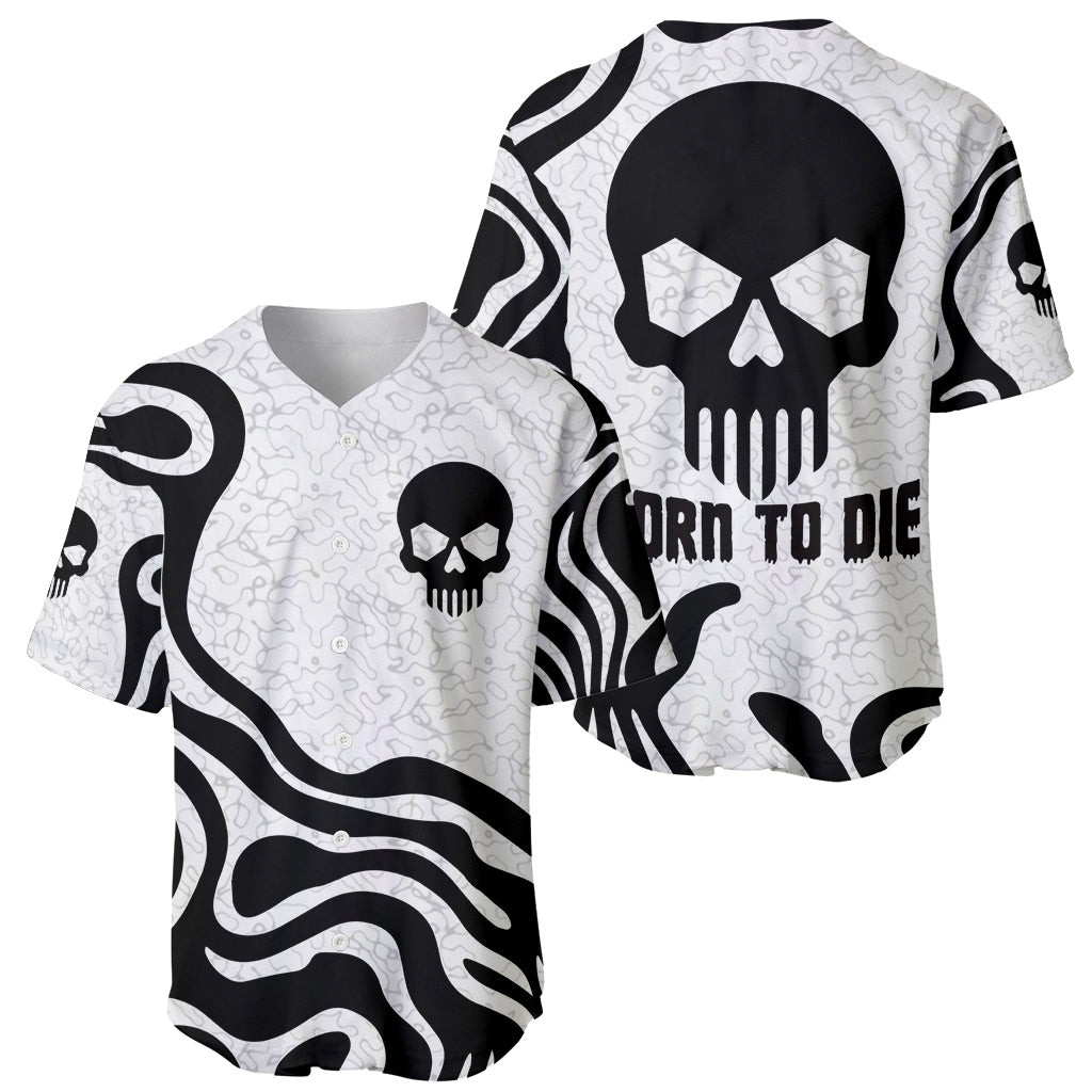 Skull Baseball Jersey Born To Die 1