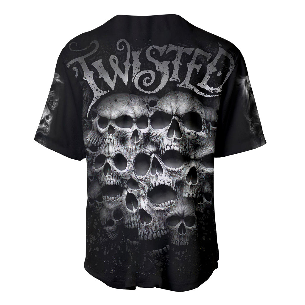 Skull Baseball Jersey Twisted Head Skull 3