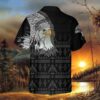 Spirit Eagle With Headdress Native American Hawaiian Shirt Tribal Black And White Pattern Native American Shirt 1.jpg