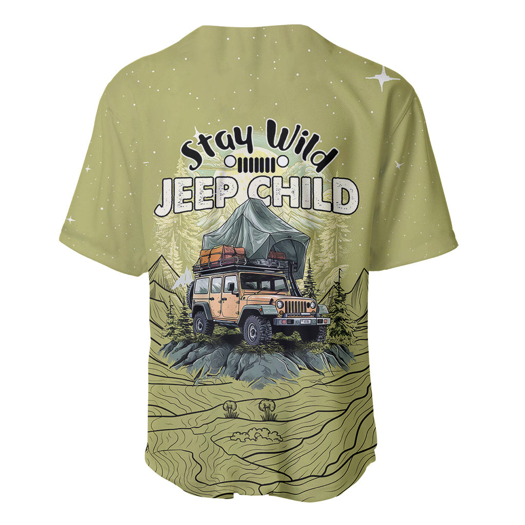 Stay Wild Jeep Child Mountain Life Baseball Jersey 3