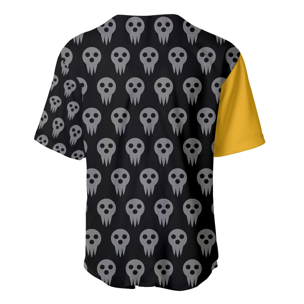 Stein Franken Soul Eater Baseball Jersey Anime Art Mix With Skull Pattern 3