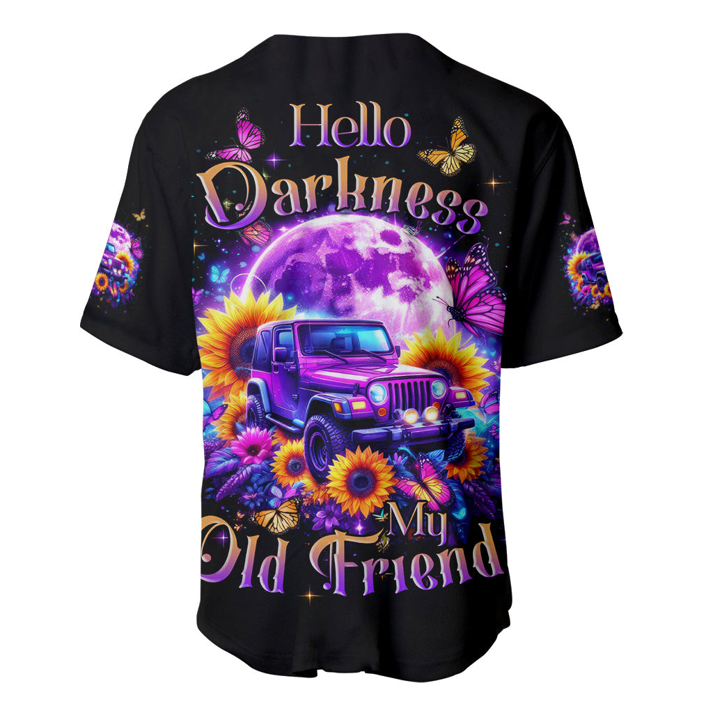 Sunflower Jeep Baseball Jersey Hello Darkness My Old Friend 2