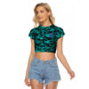 Three 6 Mafia Skull Raglan Cropped T Shirt Three 6 Mafia 1