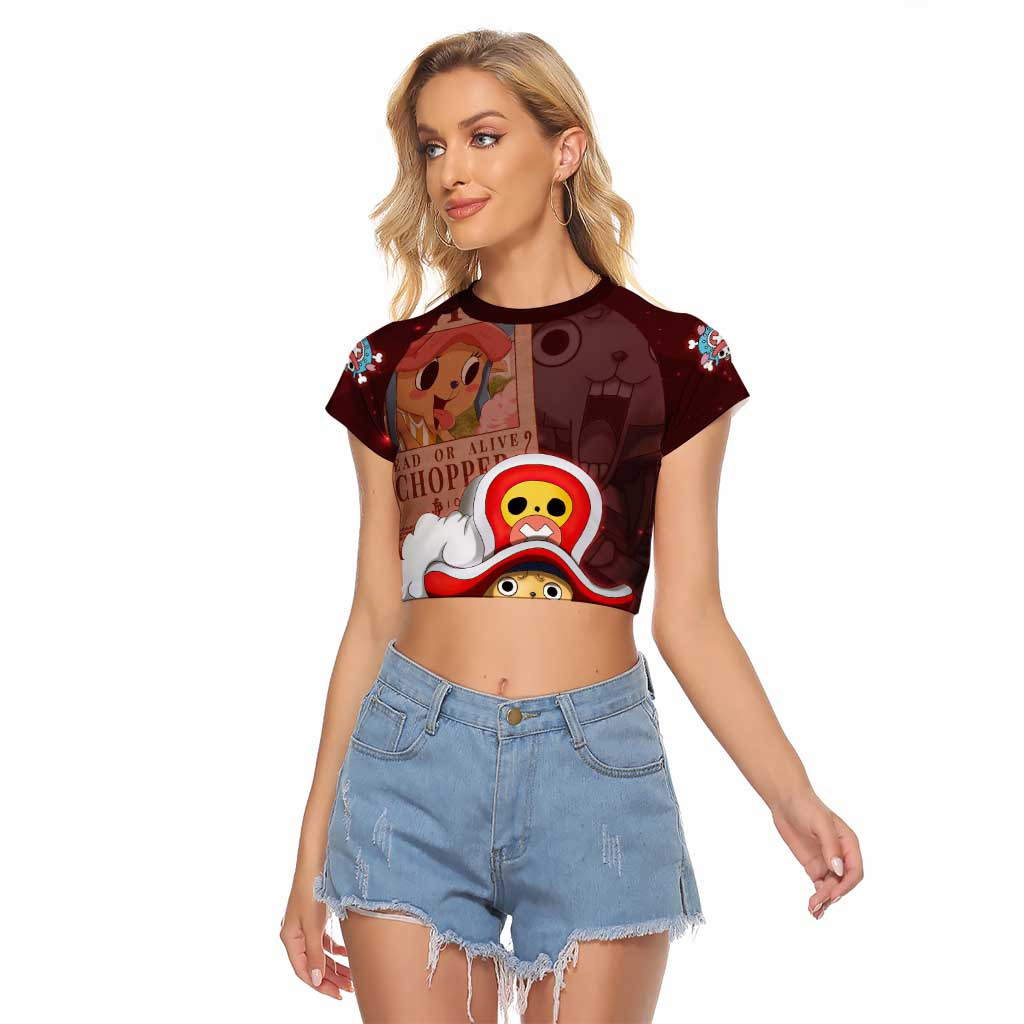 Tony Tony Chopper One Piece Raglan Cropped T Shirt Anime 1