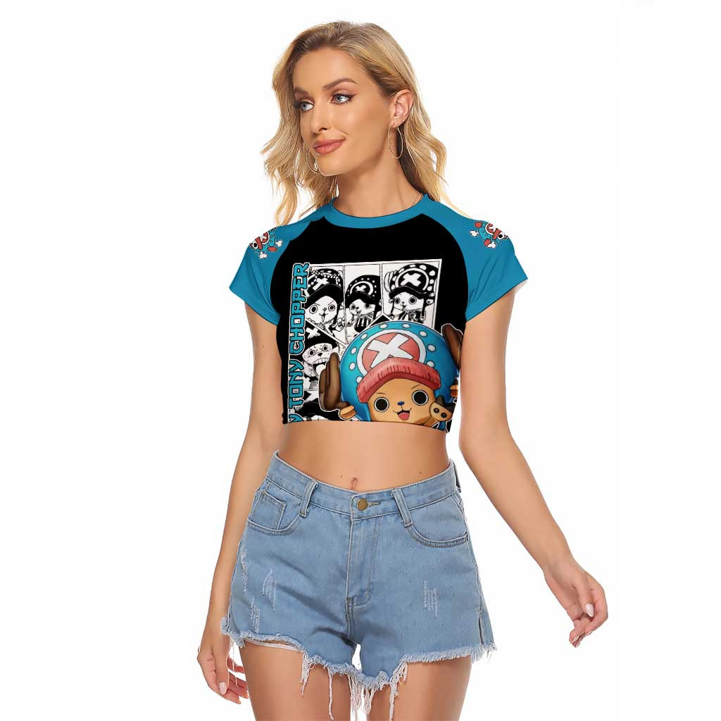 Tony Tony Chopper One Piece Raglan Cropped T Shirt Anime Mix Manga 1