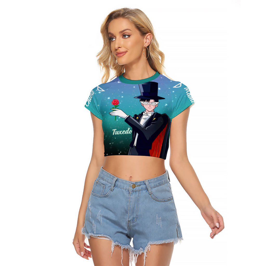 Tuxedo Raglan Cropped T Shirt Sailor Moon 1