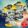 green bay packers best grandpa floral hawaiian shirt.webp