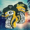 green bay packers swirl wave hawaiian shirt.webp