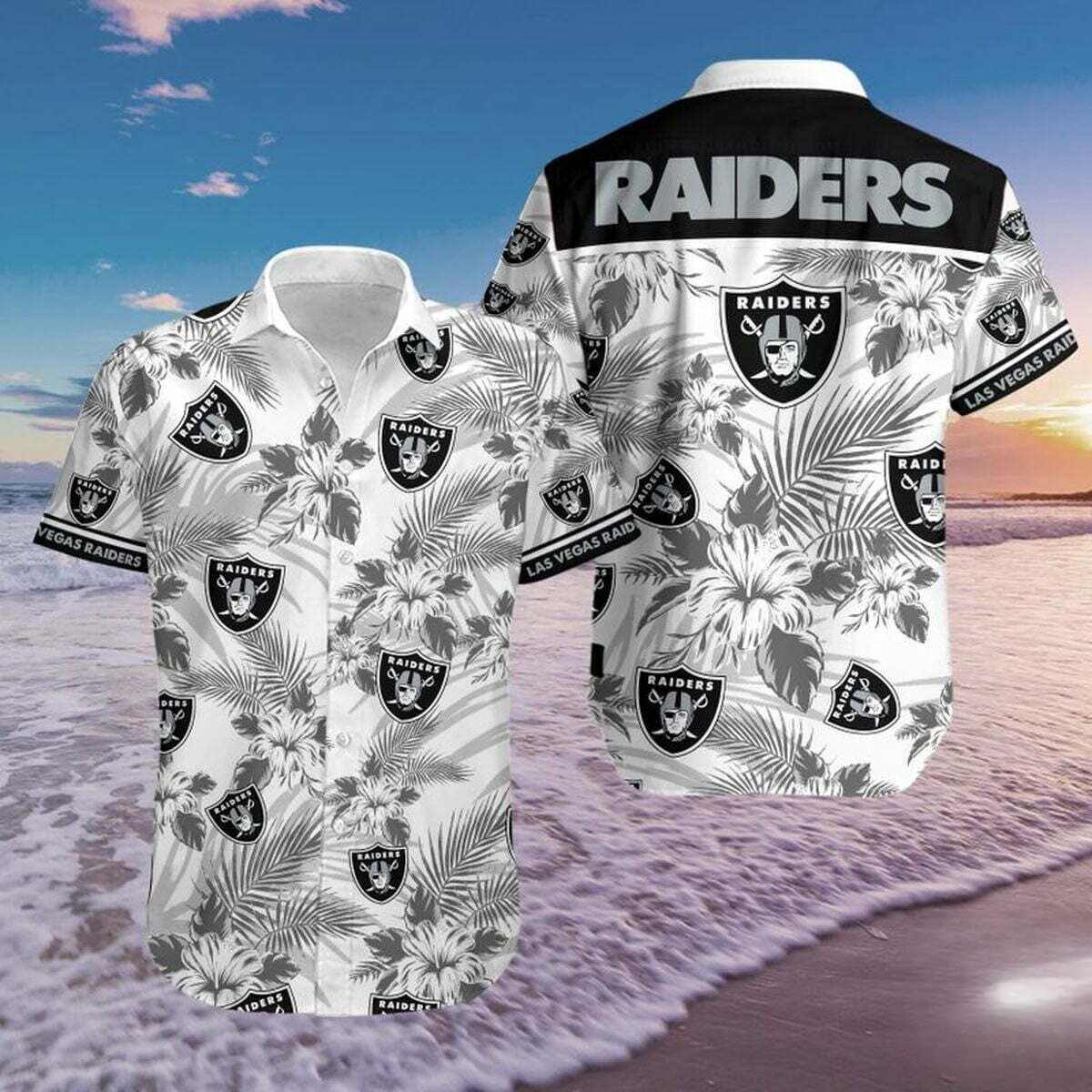 las vegas raiders monochrome paradise hawaiian shirt.jpg