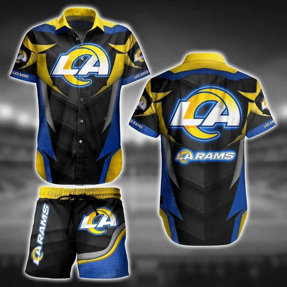 los angeles rams lightning edge hawaiian shirt.webp