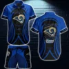 los angeles rams tribal waves hawaiian shirt.webp