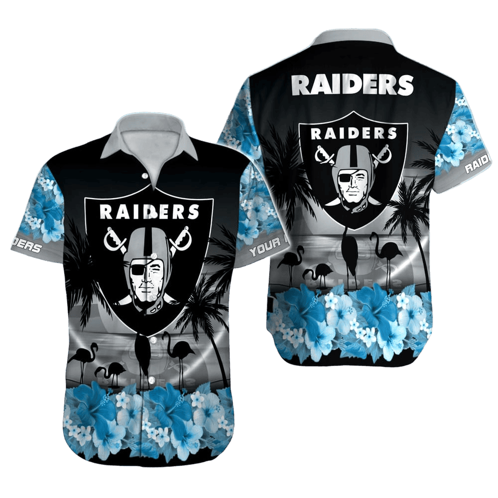 personalized las vegas raiders tropical glow hawaiian shirt.webp