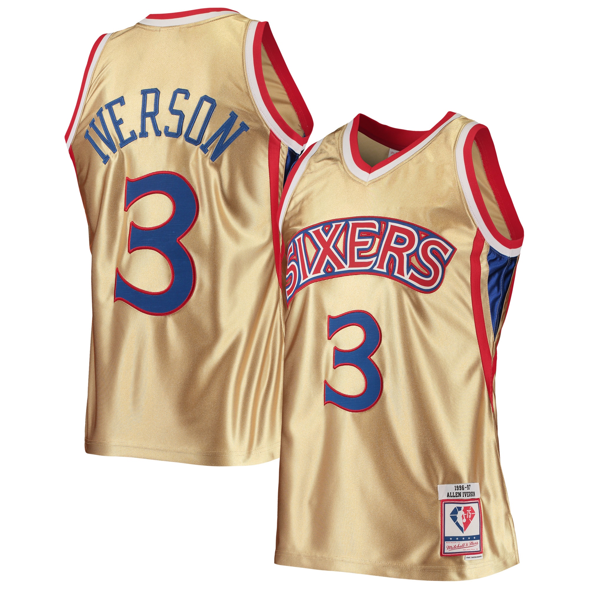 allen iverson philadelphia 76ers mitchell 26amp ness 75th anniversary 199697 hardwood classics swingman jersey gold 2735 btut6.jpg