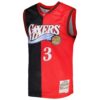 allen iverson philadelphia 76ers mitchell 26amp ness hardwood classics 200001 split swingman jersey blackred 3045 i961q.jpg