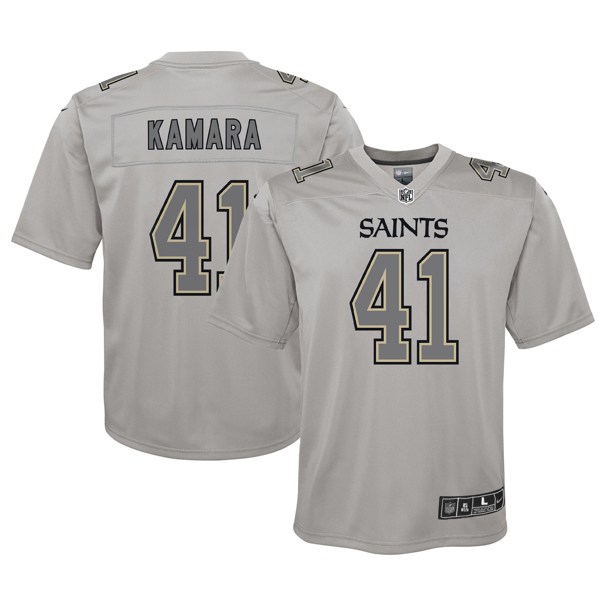 alvin kamara new orleans saints nike youth atmosphere game jersey gray 5675 pg6l2.jpg