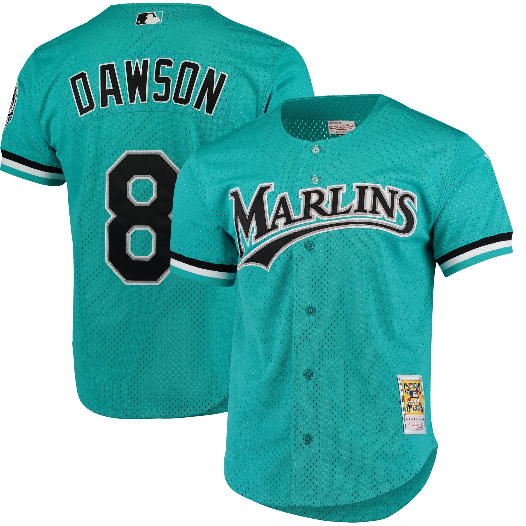 andre dawson florida marlins mitchell 26amp ness cooperstown collection mesh batting practice button up jersey teal 1893 y9d4w.jpg
