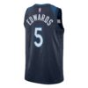 anthony edwards minnesota timberwolves nike unisex badge swingman replica jersey icon edition navy 5478 9whab.jpg
