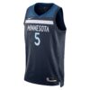 anthony edwards minnesota timberwolves nike unisex badge swingman replica jersey icon edition navy 8664 lkjvt.jpg