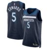 anthony edwards minnesota timberwolves nike unisex badge swingman replica jersey icon edition navy 8995 cnmql.jpg