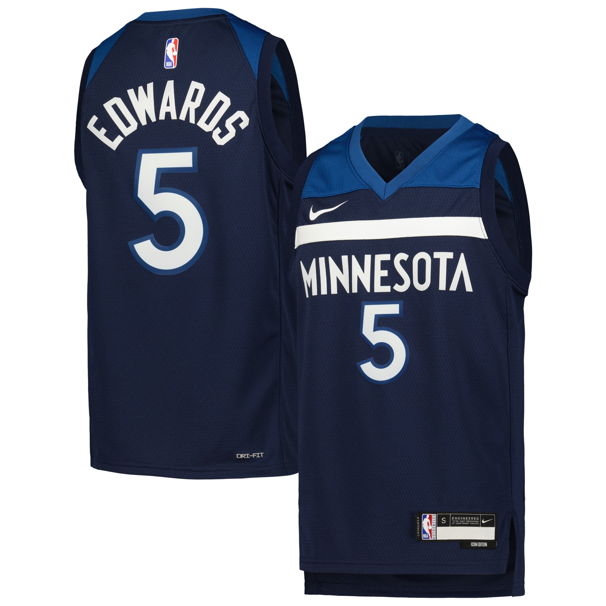 anthony edwards minnesota timberwolves nike youth swingman jersey icon edition navy 8479 xw8w2.jpg