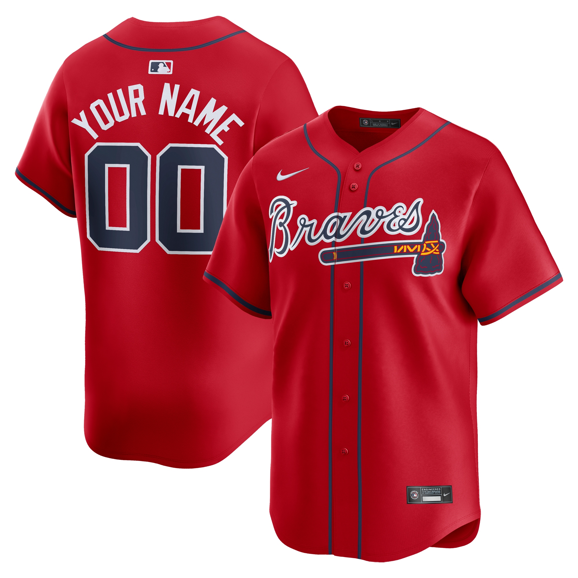 atlanta braves nike alternate limited custom jersey26nbspE28093 red 4018 japek.jpg