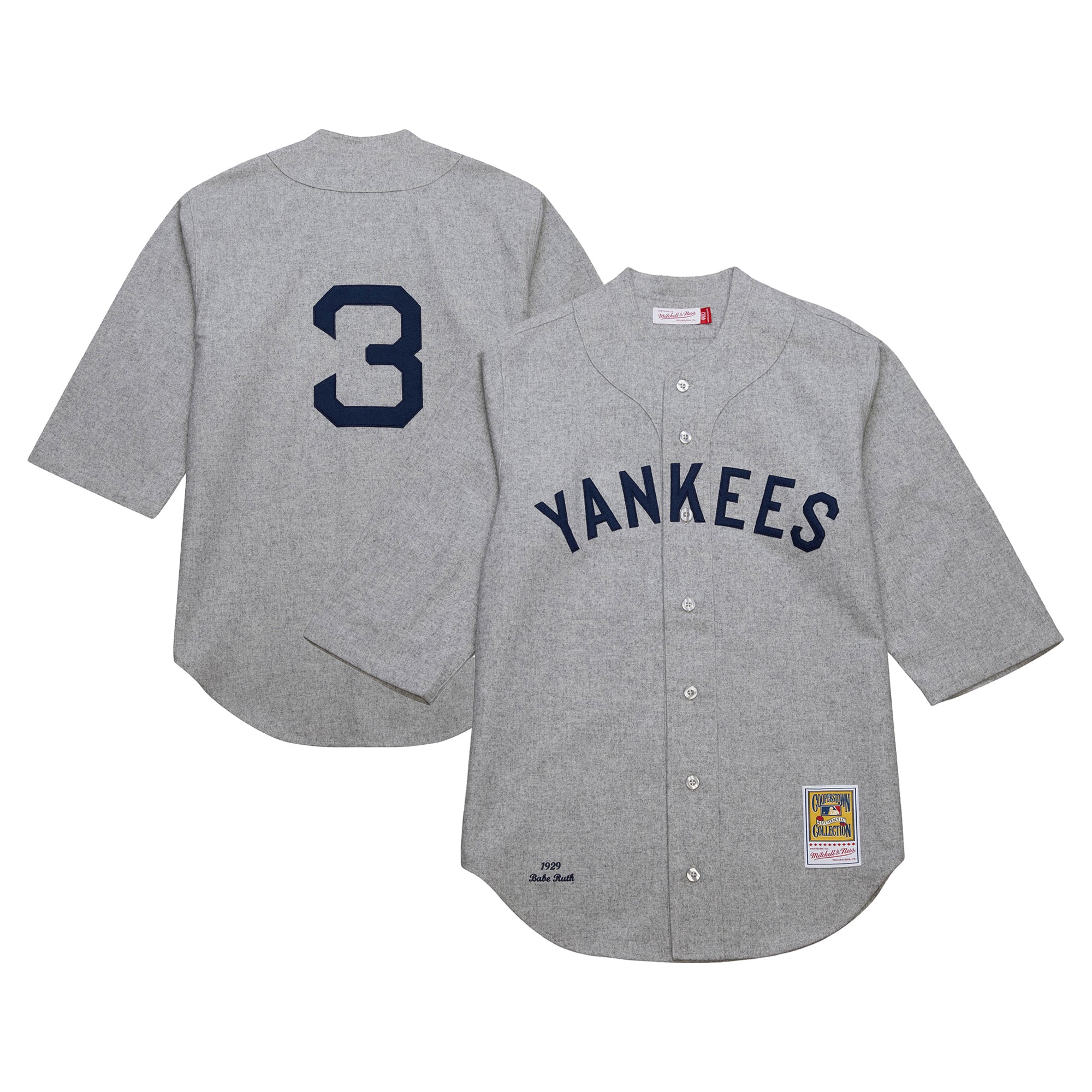 babe ruth new york yankees mitchell 26amp ness cooperstown collection 1929 authentic jersey gray 8957 pmmkt.jpg