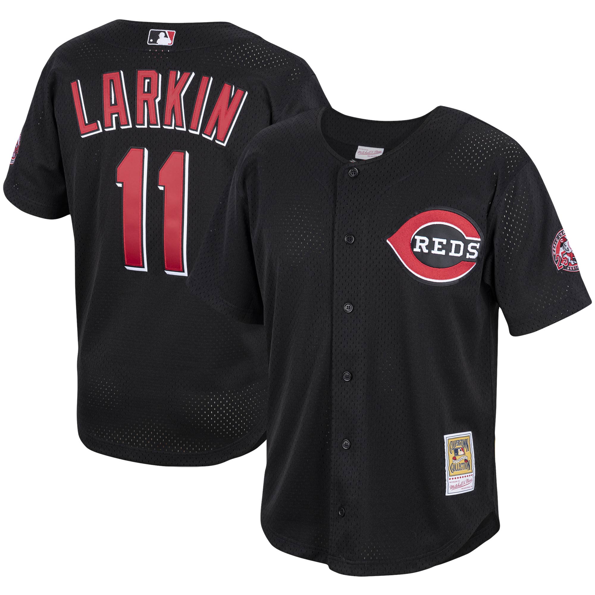 barry larkin cincinnati reds mitchell 26amp ness cooperstown collection mesh batting practice button up jersey black 9879 bcrqm.jpg