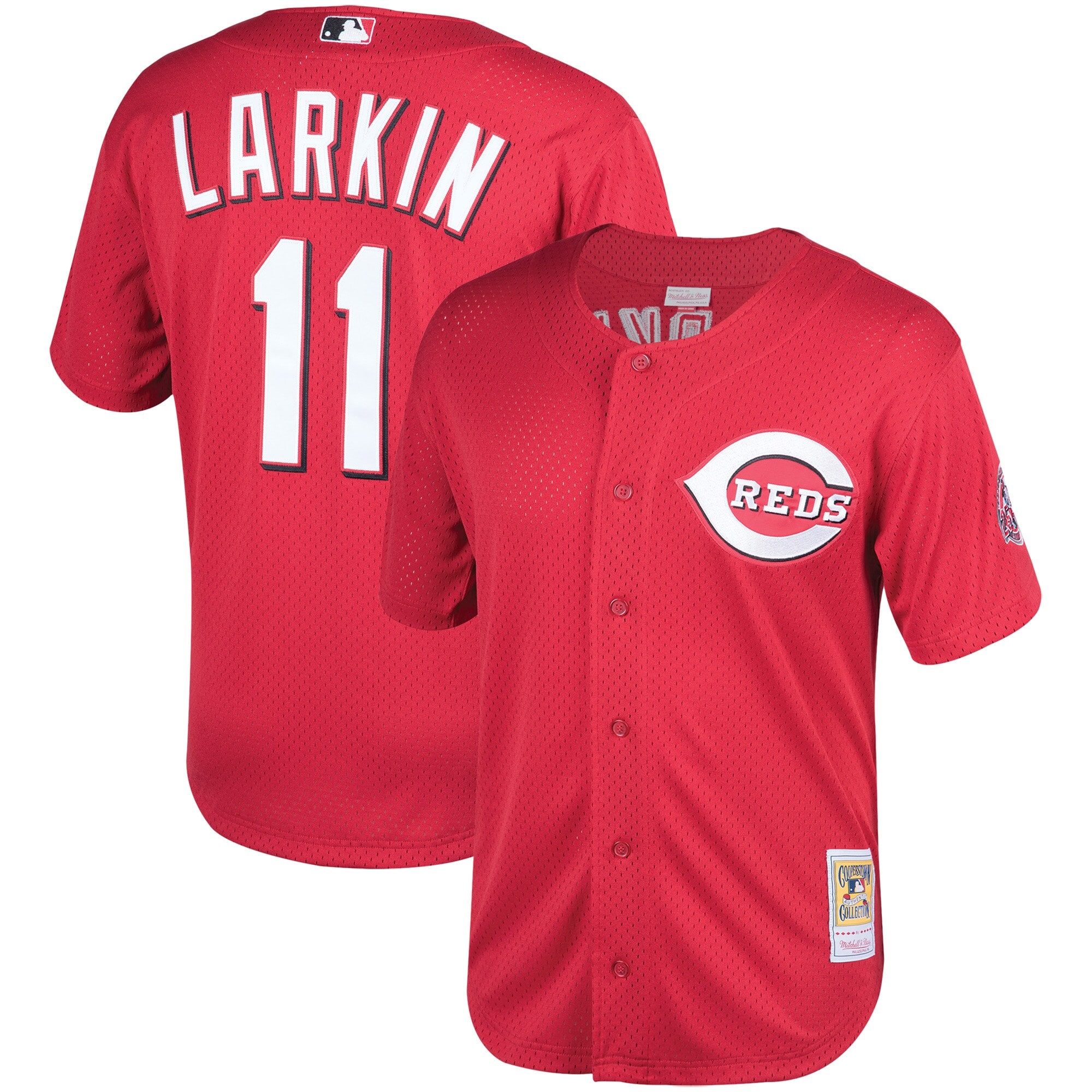 barry larkin cincinnati reds mitchell 26amp ness throwback cooperstown mesh batting practice jersey red 9554 mkagx.jpg
