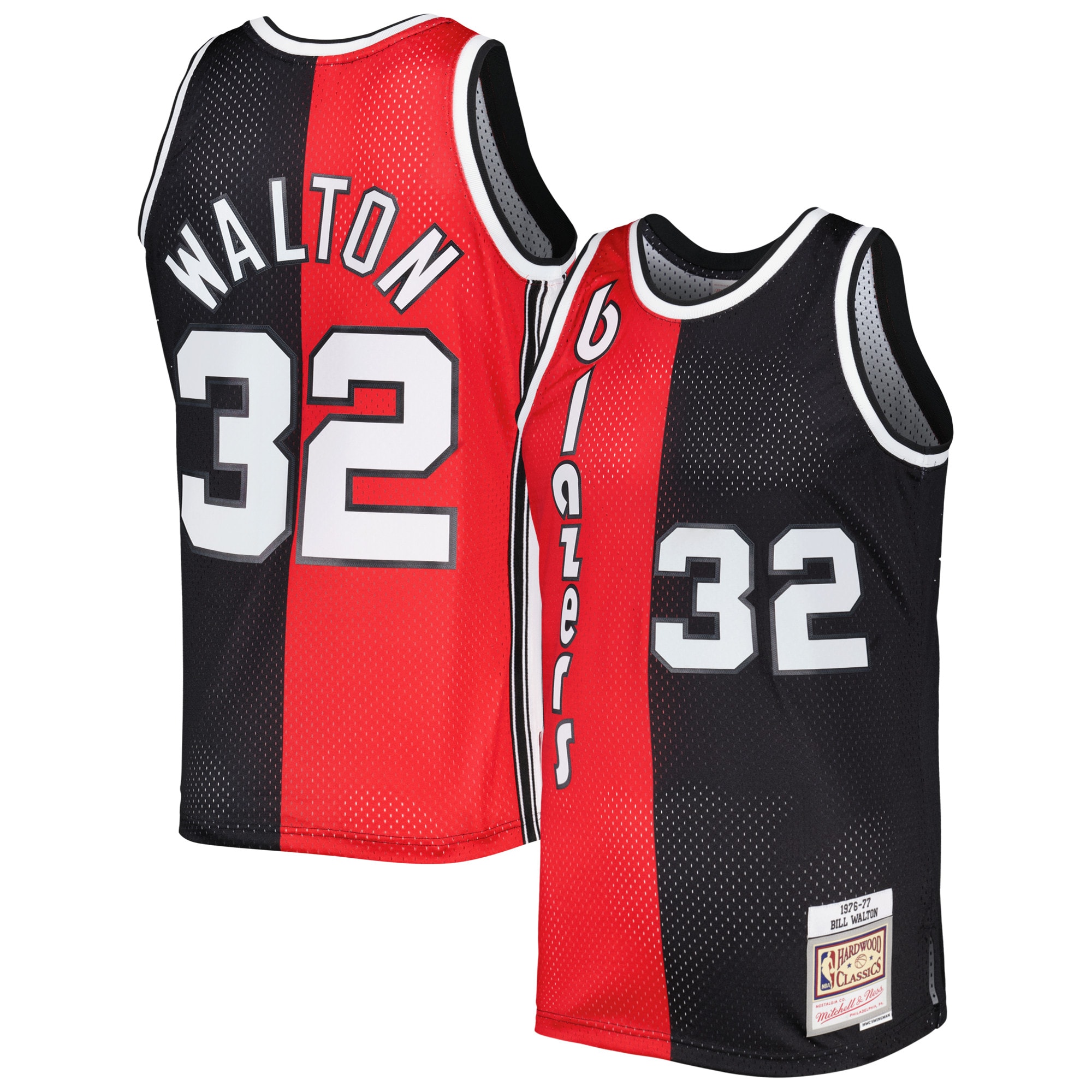 bill walton portland trail blazers mitchell 26amp ness hardwood classics 197677 split swingman jersey redblack 8315 8khfd.jpg
