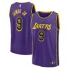 bronny james los angeles lakers fanatics fast break replica player jersey statement edition purple 6587 djpx9.jpg