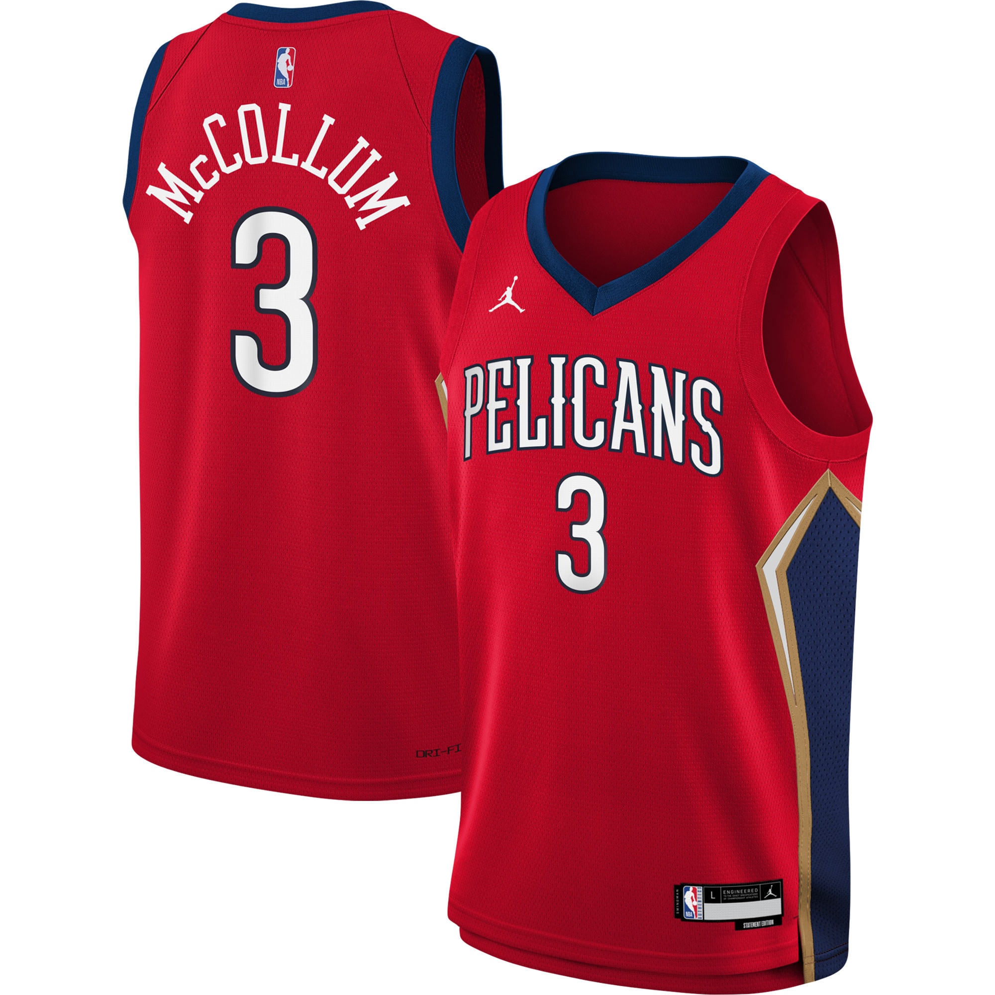 c.j. mccollum new orleans pelicans jordan brand youth swingman jersey statement edition red 5423 xa0g1.jpg