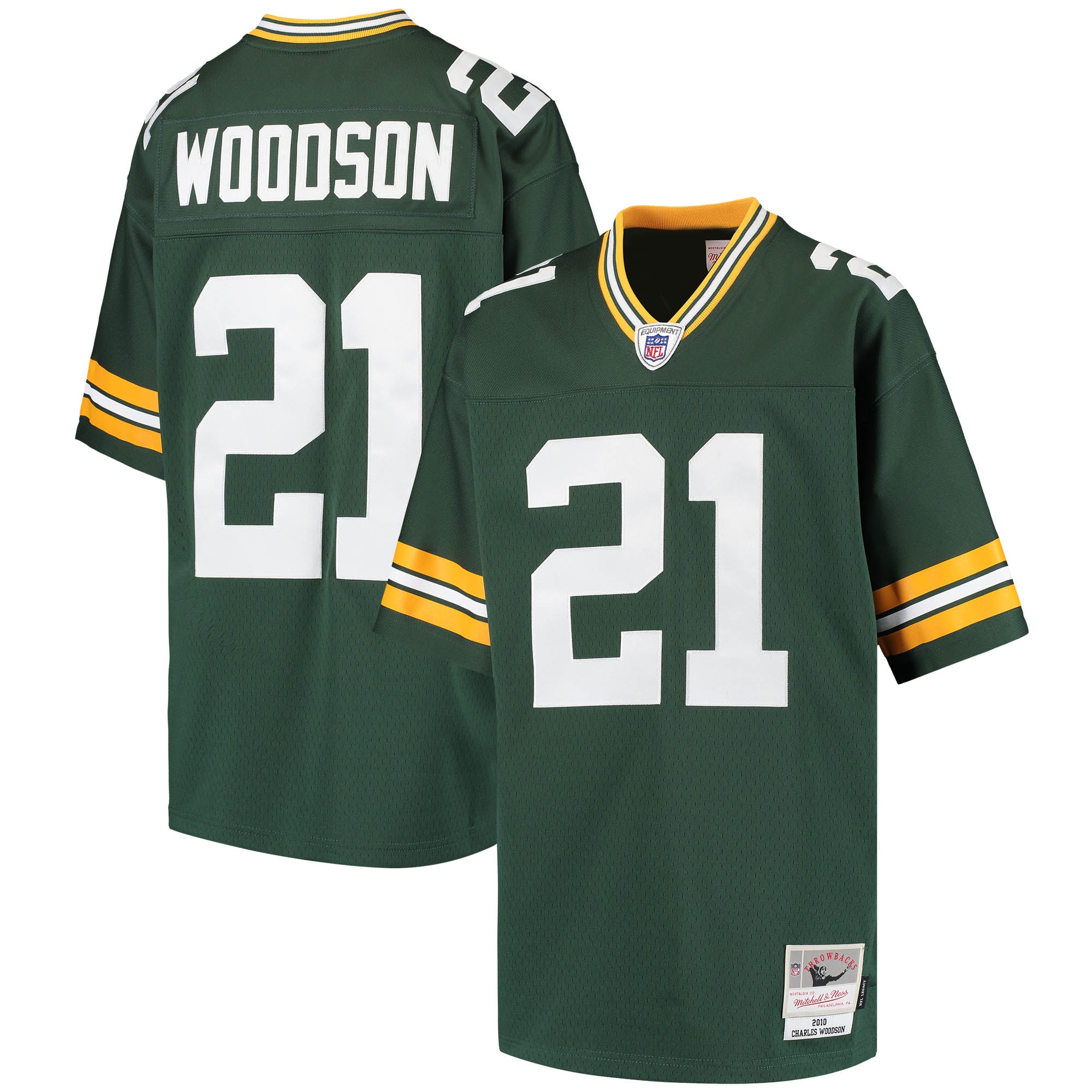 charles woodson green bay packers mitchell 26amp ness youth retired player legacy jersey green 3601 42v3q.jpg