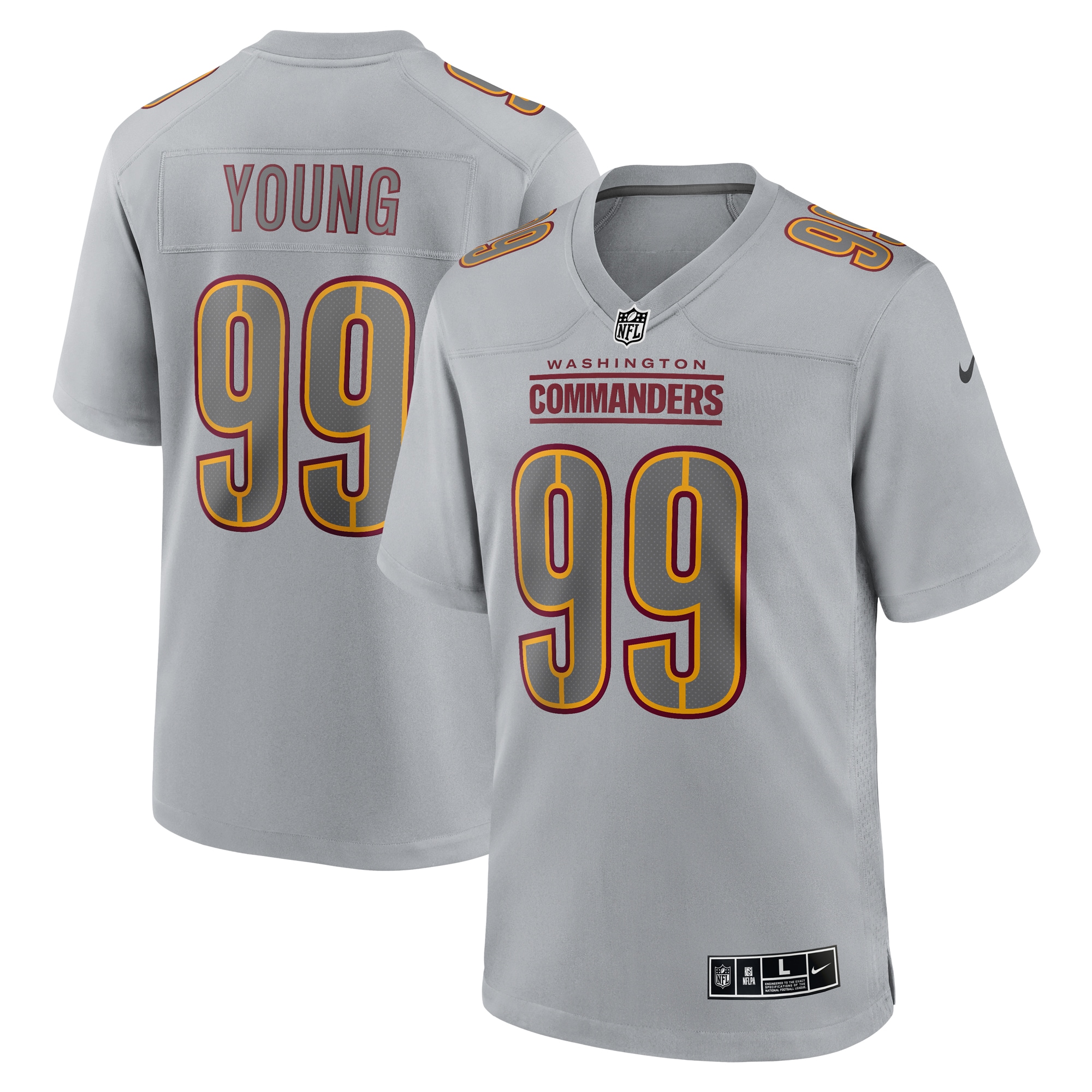 chase young washington commanders nike atmosphere fashion game jersey gray 3626 snb1d.jpg